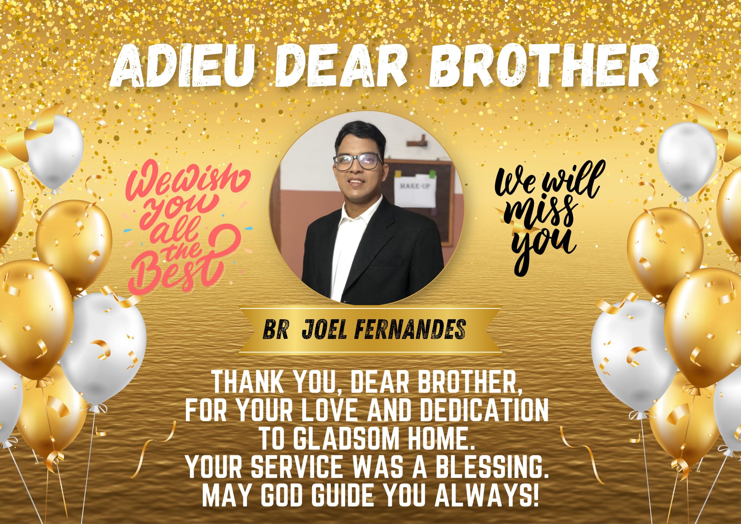 Read more about the article Gladsom Home Bids Farewell to Regent Br Joel Fernandes